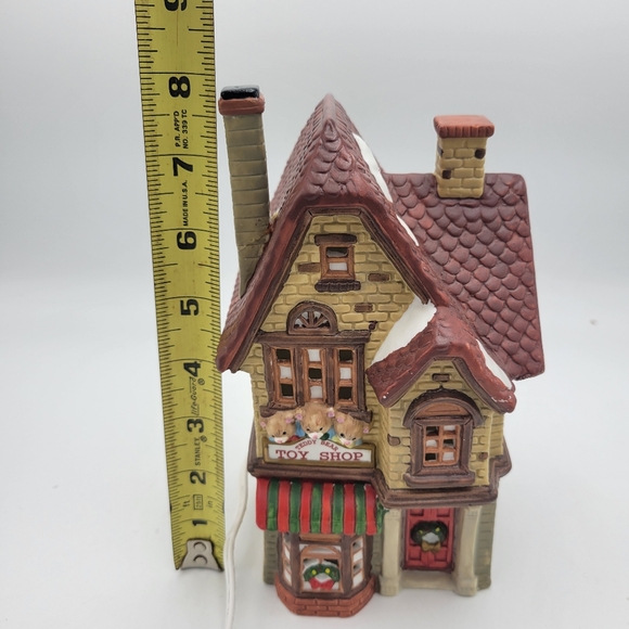 Dickens Keepsake Porcelain Lighted Christmas Village Teddy Bear Toy Store - Picture 12 of 14